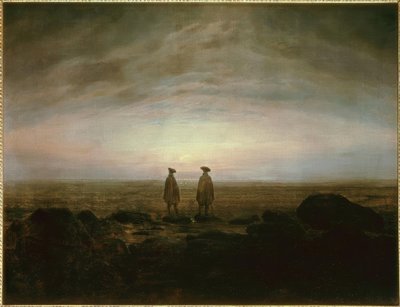 Due uomini al mare al sorgere della luna da Caspar David Friedrich